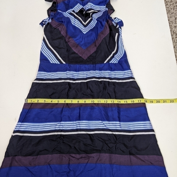 Banana Republic Silk Striped A-Line Midi Dress - Picture 10 of 11